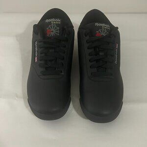NEW Reebok Classic Princess Women’s Black Laced Sneakers Shoes Size 8.5